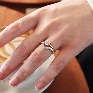 2 Carat Tulip Solitaire Ring Set