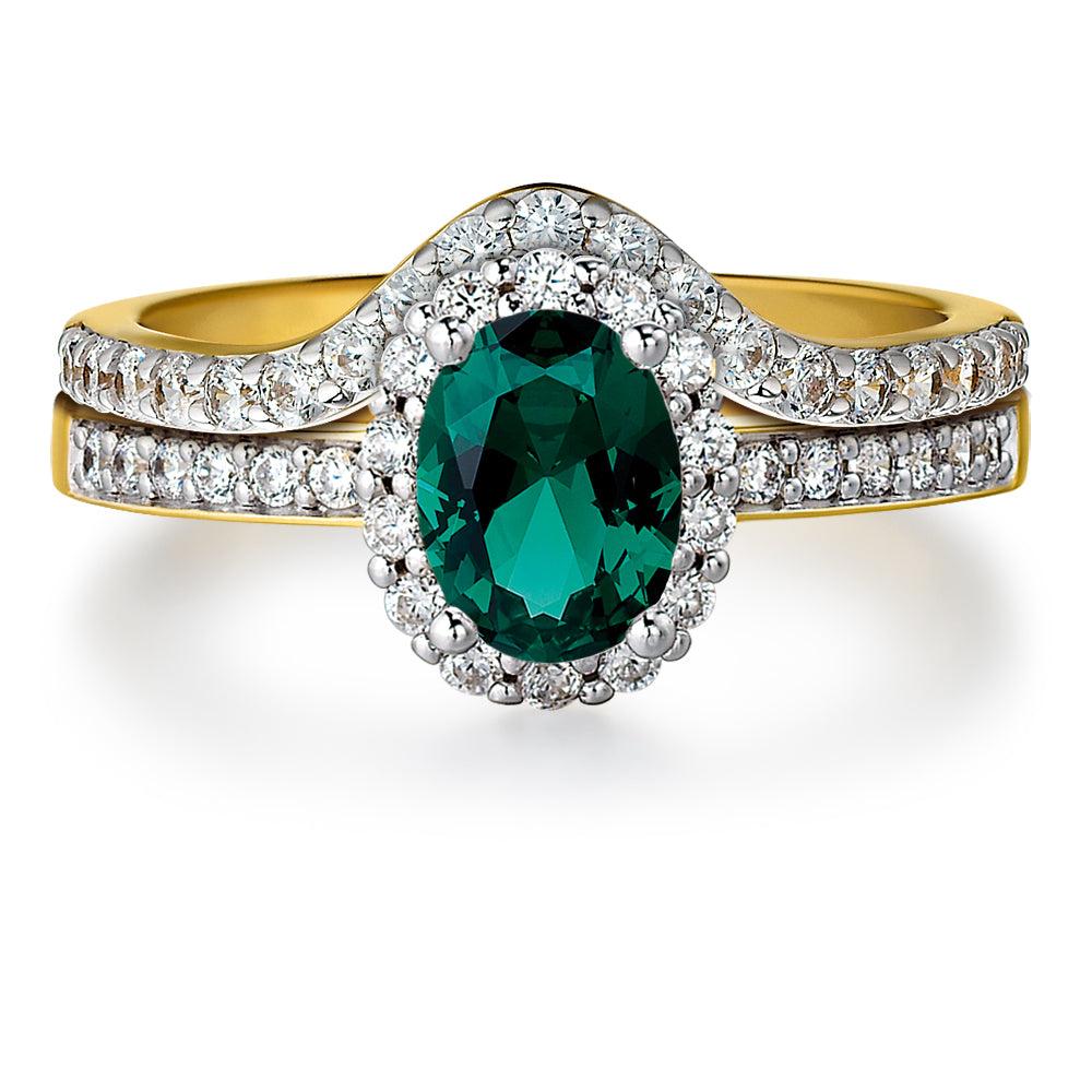 Tru-Emerald Cincature Ring Set