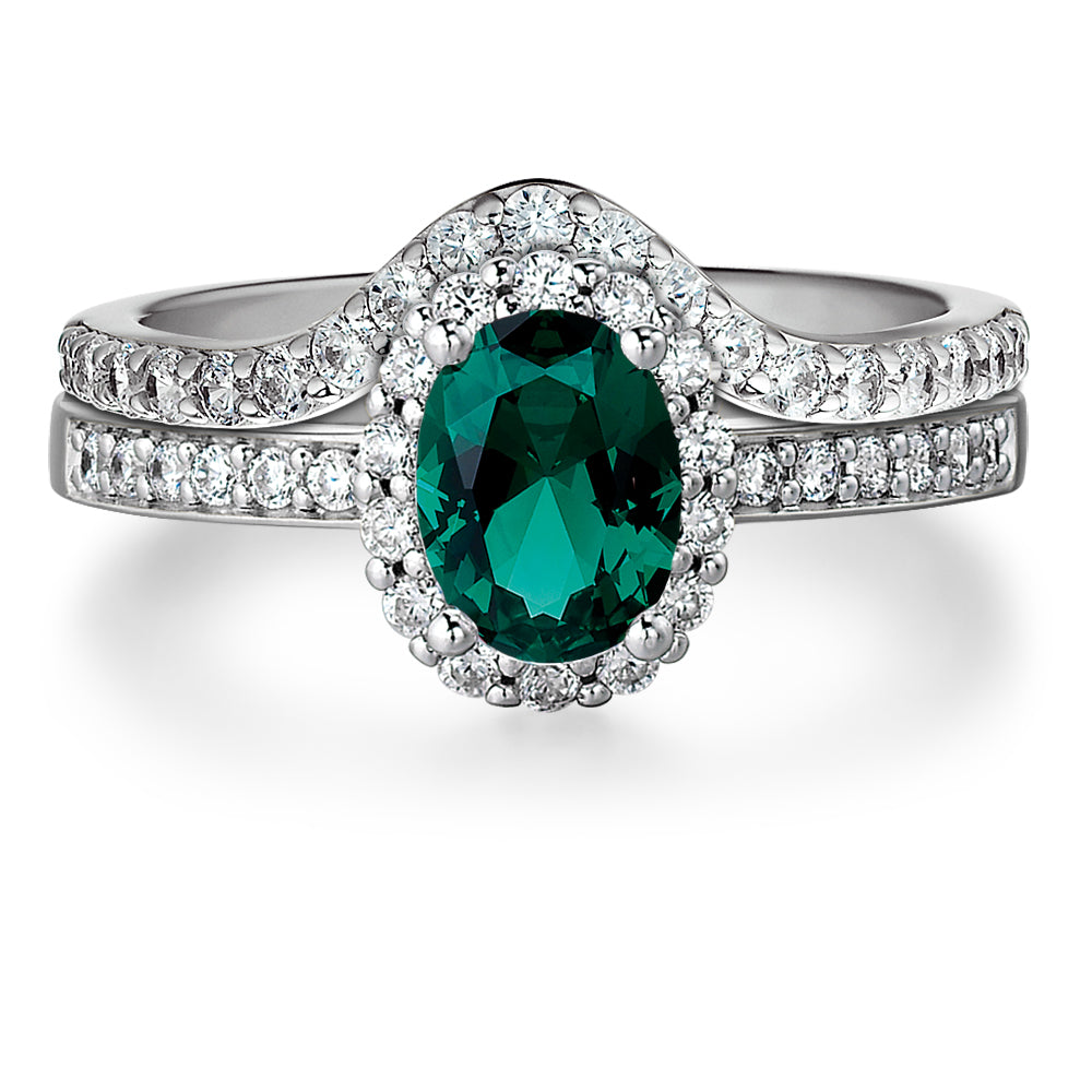 Tru-Emerald Cincature Ring Set