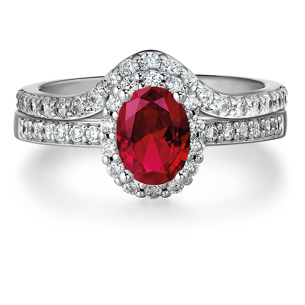 Tru-Ruby Cincature Ring Set