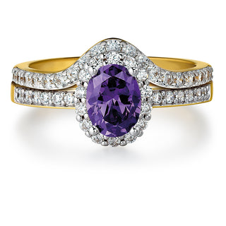 Tru Amethyst Cincature Ring Set
