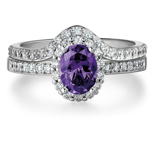 Tru Amethyst Cincature Ring Set