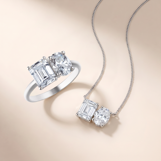 Toi Et Moi Oval And Emerald Set