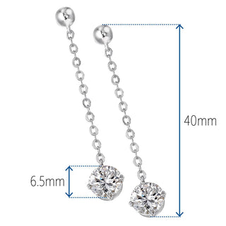 Posh Solitaire Drop Earrings