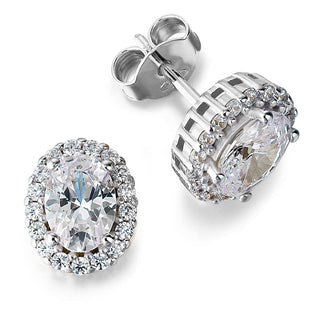 Cincature Stud Earrings Platinum Clad