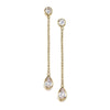 Swinging Teardrop Earrings 18ct Gold Clad