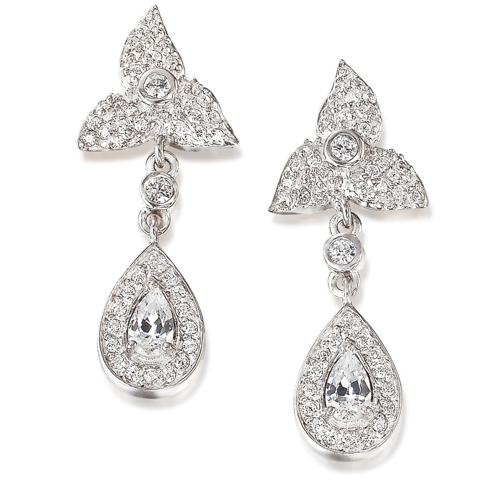 Pippa's Royal Wedding Earrings Platinum Clad
