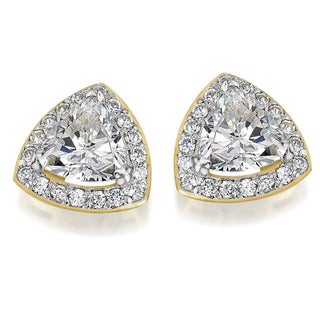 Triangle Halo Earrings