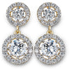 Grand Cocktail Drop Earrings 18ct Gold Clad