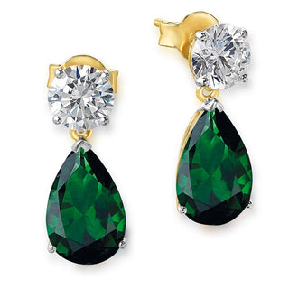 Emerald Chéri Amour Earrings 18ct Gold Clad