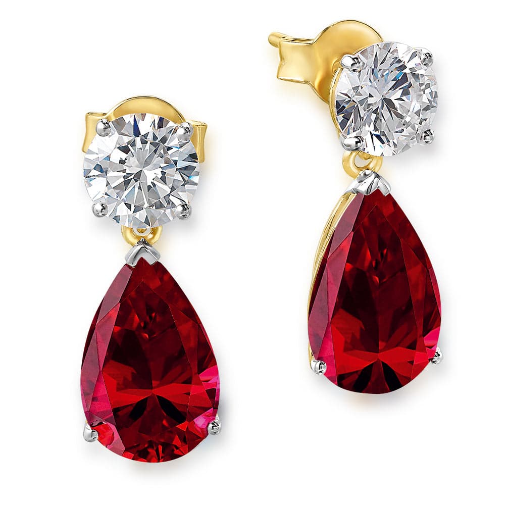 Ruby Chéri Amour Earrings 18ct Gold Clad