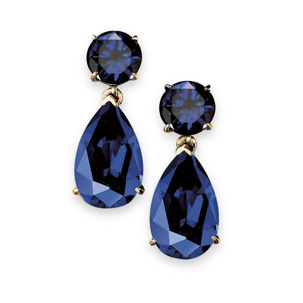 Boldly Beautiful Sapphire Earrings 18ct Gold Clad