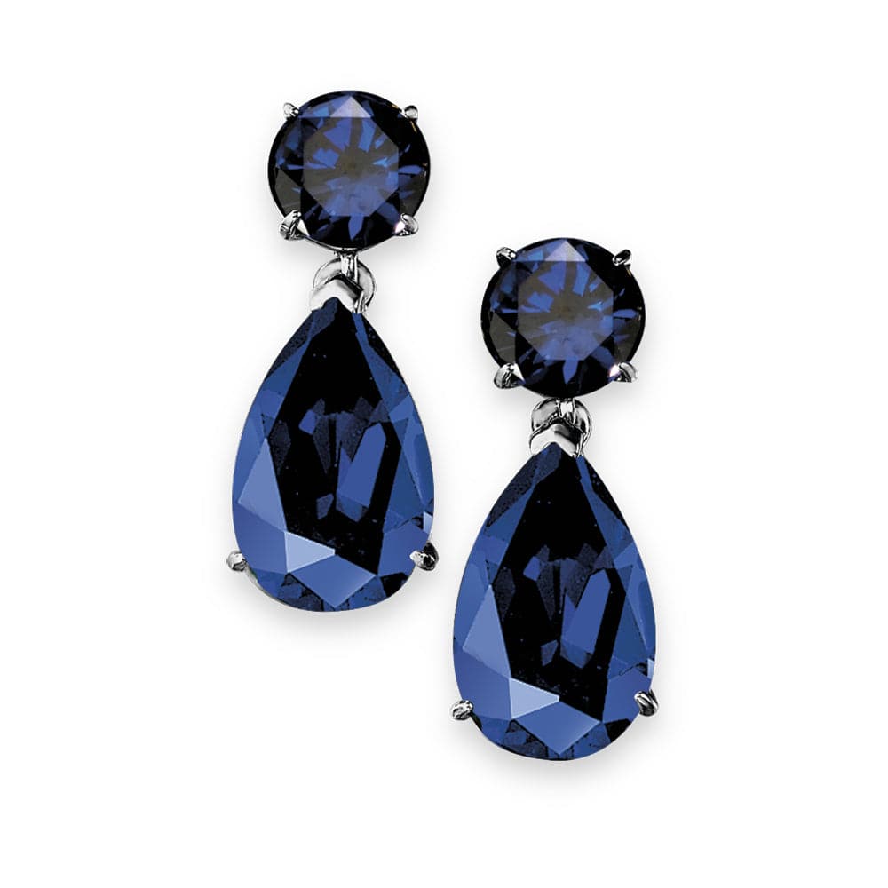 Boldly Beautiful Sapphire Earrings Platinum Clad