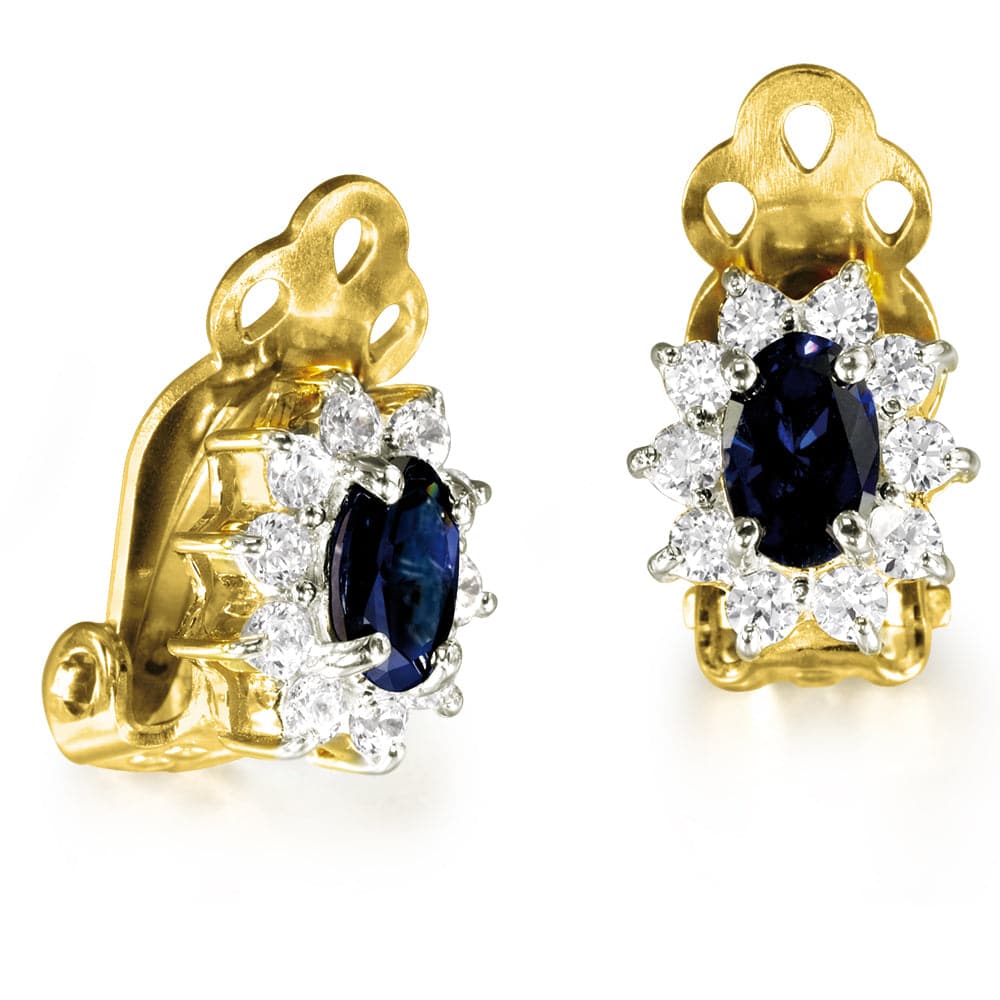 Royal Tru-Sapphire clip on Earrings