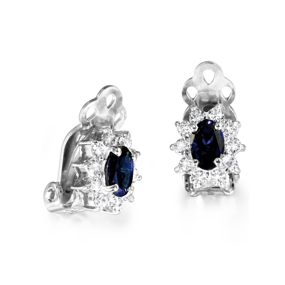 Royal Tru-Sapphire clip on Earrings