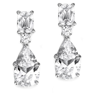 Royal Teardrop Earrings Platinum Clad