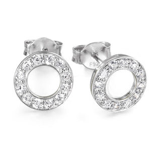 Circle of Life Earrings Platinum Clad