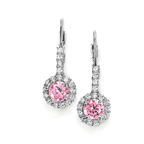 Pink Bel-Aire Earrings Platinum Clad