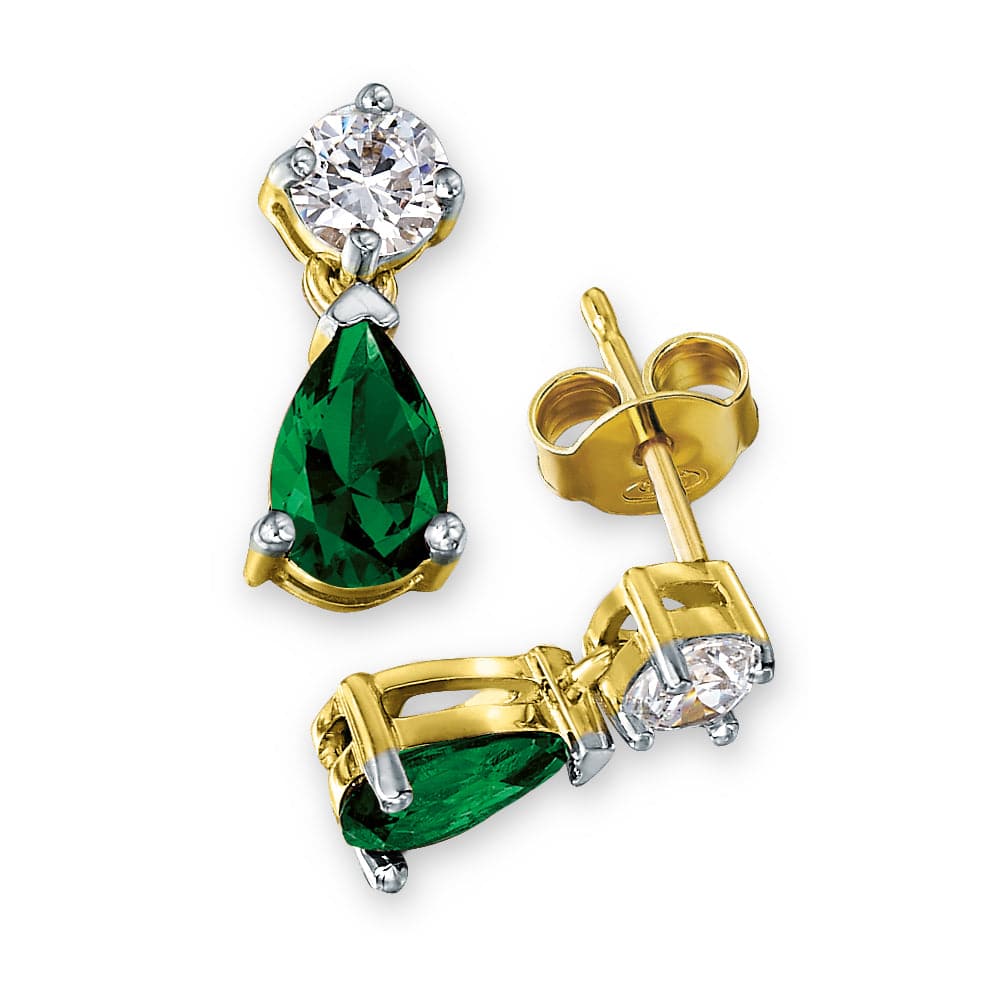 Tru-Emerald Teardrop Earrings