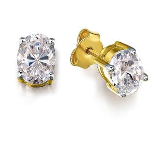 Oval Cut Stud Earrings