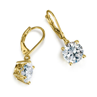 2 Carat Solitaire Drop Earrings