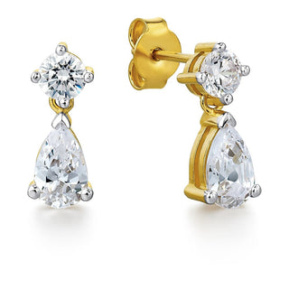 1.60 Carat Teardrop Earrings