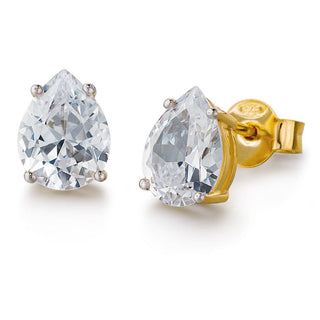 Tru-Diamonds™ Pear Cut Simulated Lab Grown Diamond Stud Earrings