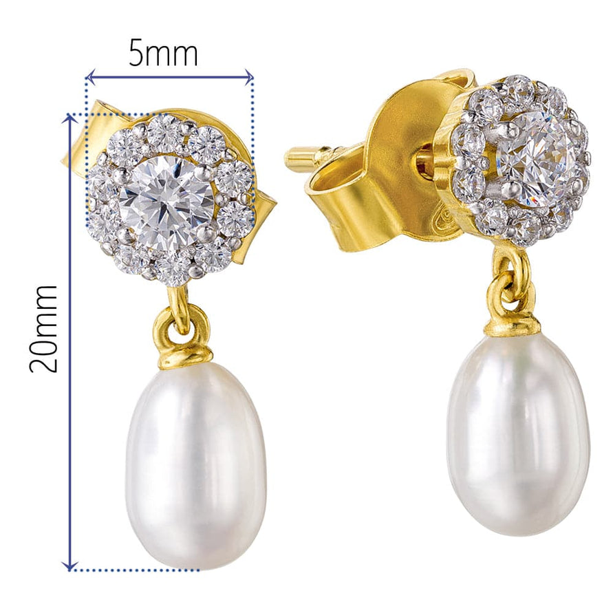 Diamond pearl hot sale earrings designs