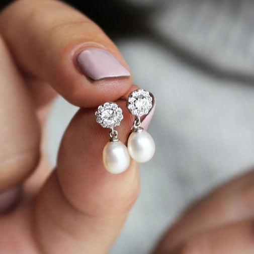 Queen Elizabeth II Pearl Earrings