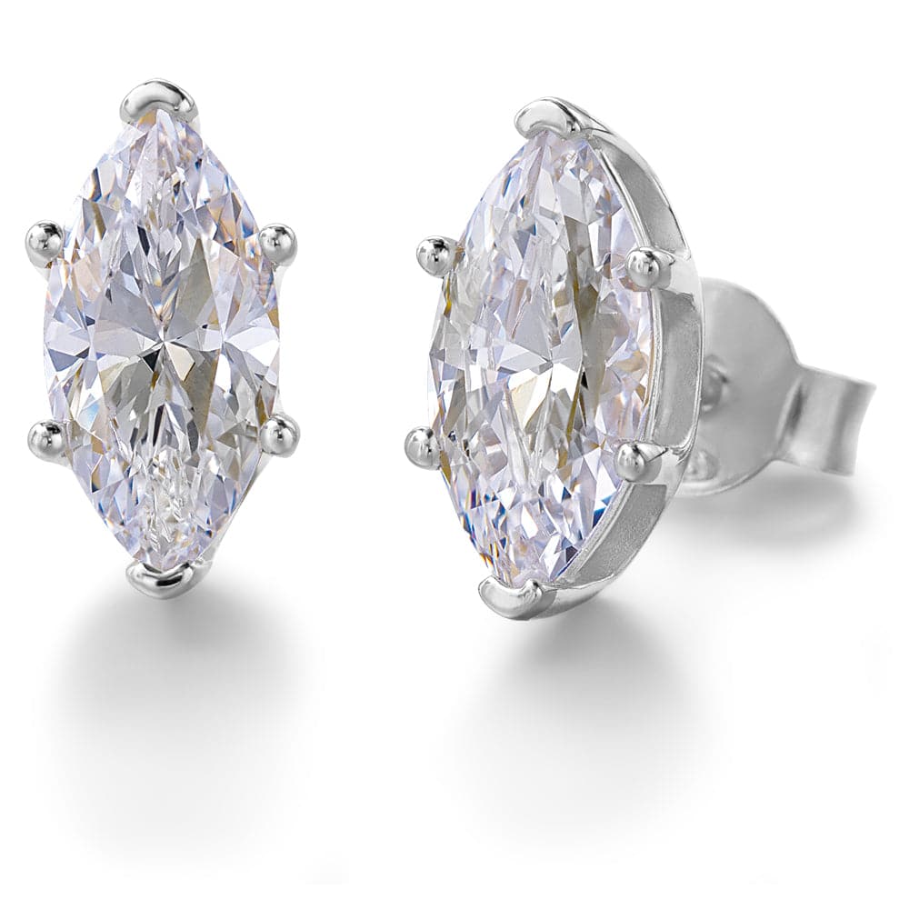 2.5 ct. t.w. Marquise Stud Earrings Platinum Clad