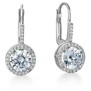 Elegant Halo Drop Earrings
