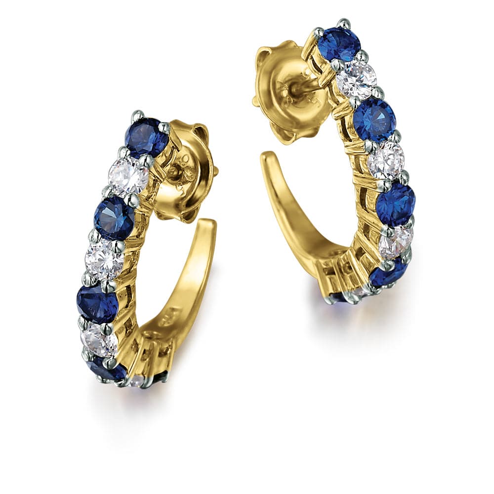 Tru-Sapphire Crescent Earrings