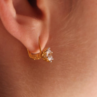 1 Carat Tulip Drop Earrings