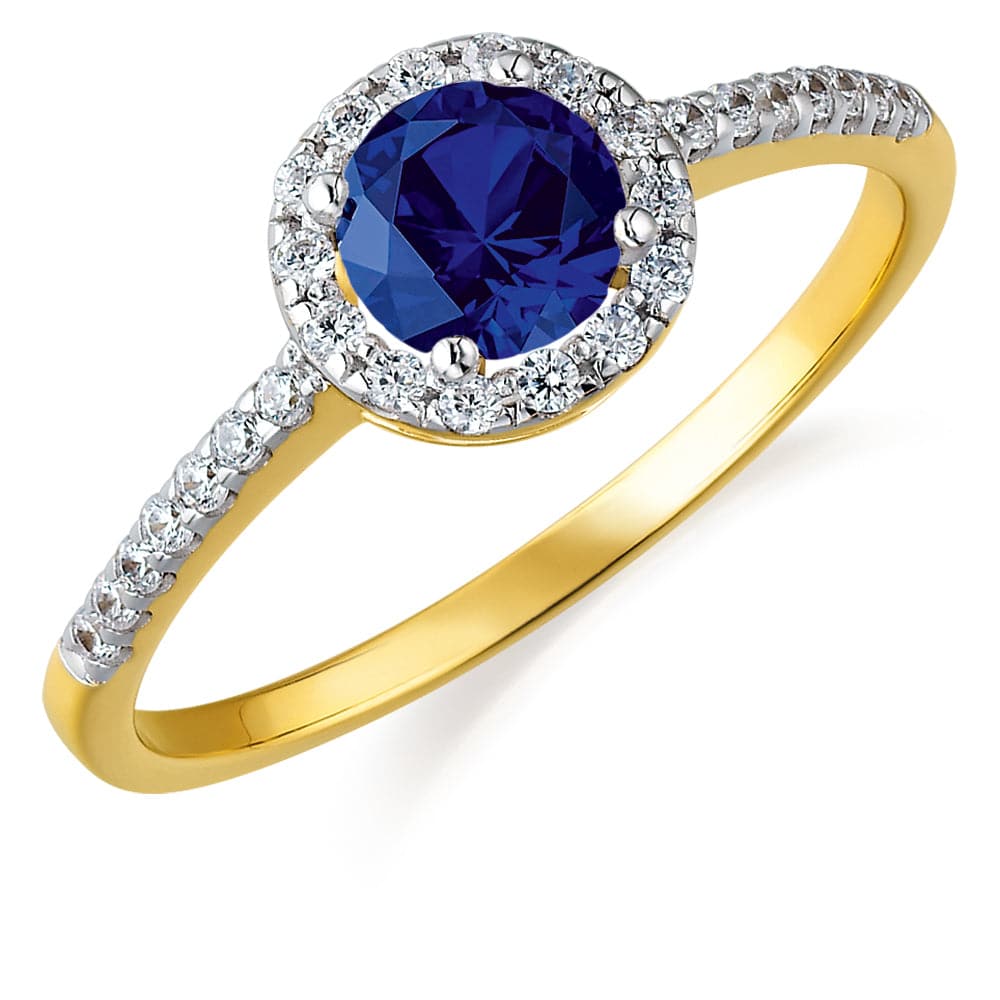 Tru-Sapphire Posh Halo Ring