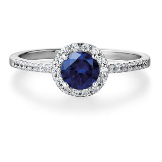 Tru Sapphire Posh Halo Ring