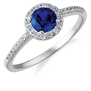 Tru Sapphire Posh Halo Ring