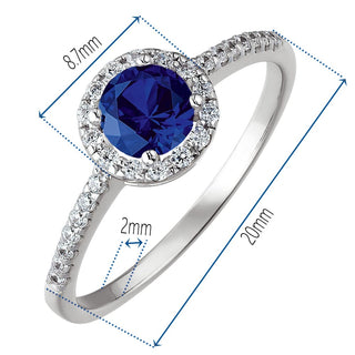 Tru Sapphire Posh Halo Ring
