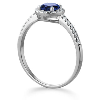 Tru Sapphire Posh Halo Ring