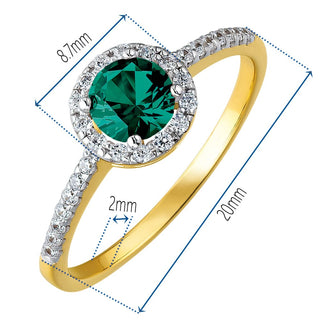 Tru Emerald Posh Halo Ring