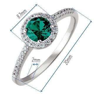 Tru Emerald Posh Halo Ring