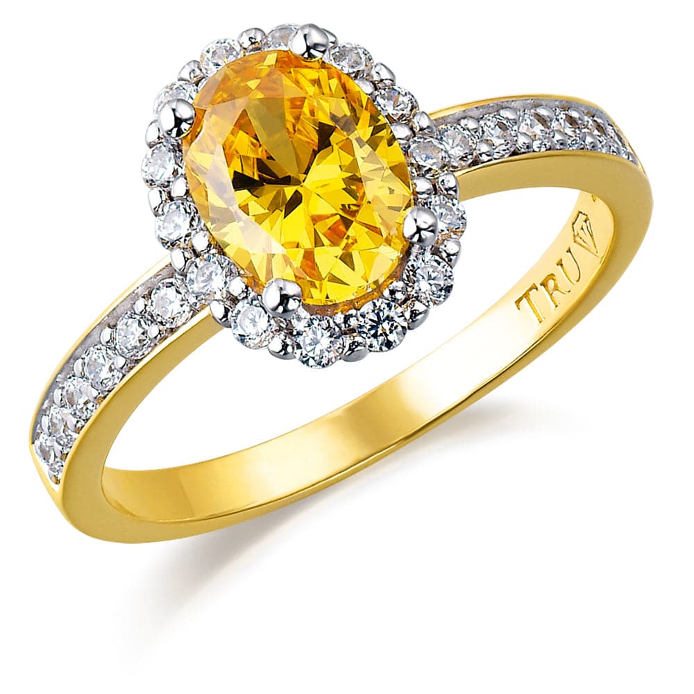 Yellow Cincature Ring 18ct Gold Clad