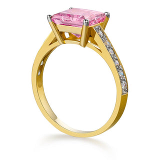 4.35 Carat Classic Pink Princess Ring
