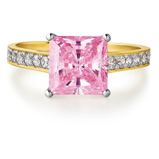 4.35 Carat Classic Pink Princess Ring