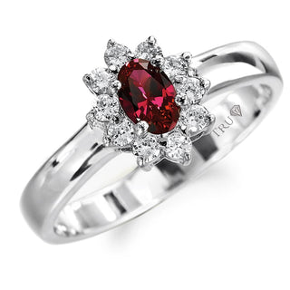 Imperial Ruby Ring  Platinum Clad