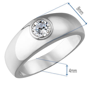 Fire and Ice Solitaire Ring