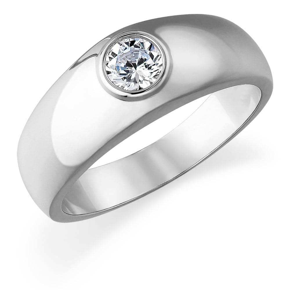 Fire & Ice Solitaire Ring