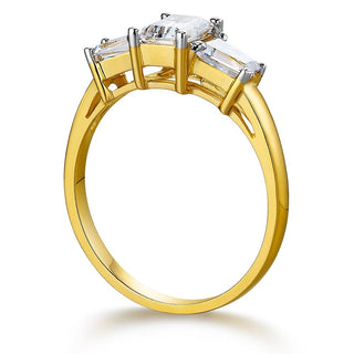 Emerald Cut Trilogy Ring