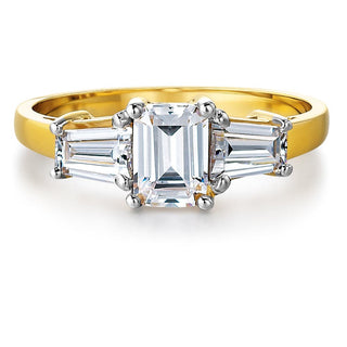Emerald Cut Trilogy Ring