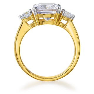 Vintage Cushion Cut Trilogy Ring