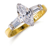 Marquise Gala Event Ring 18ct Gold Clad